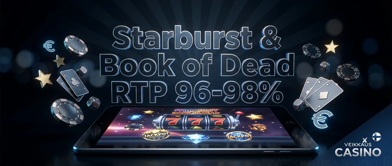 Starburst & Book of DeadRTP 96-98%